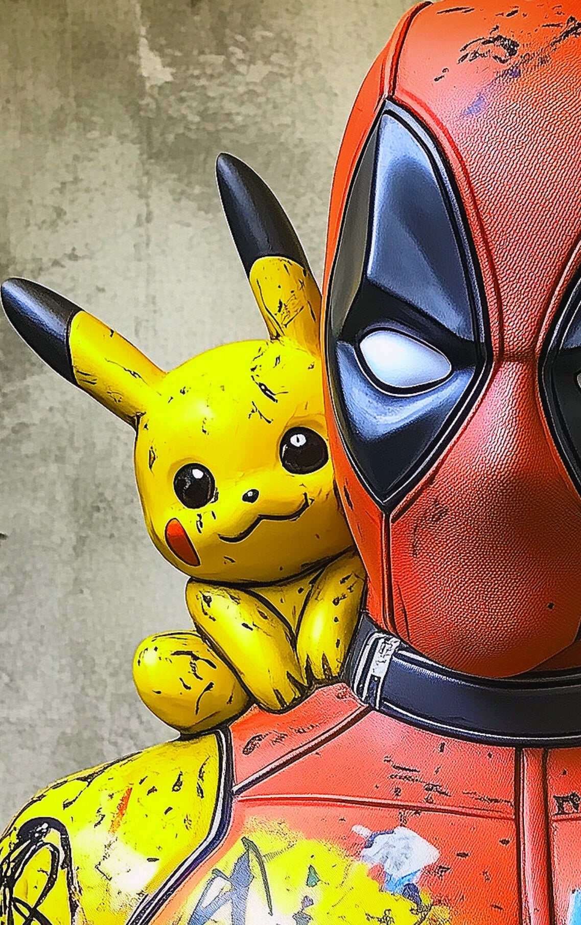 DEADPOOL X PIKACHU - Tirage d'art unique encadré