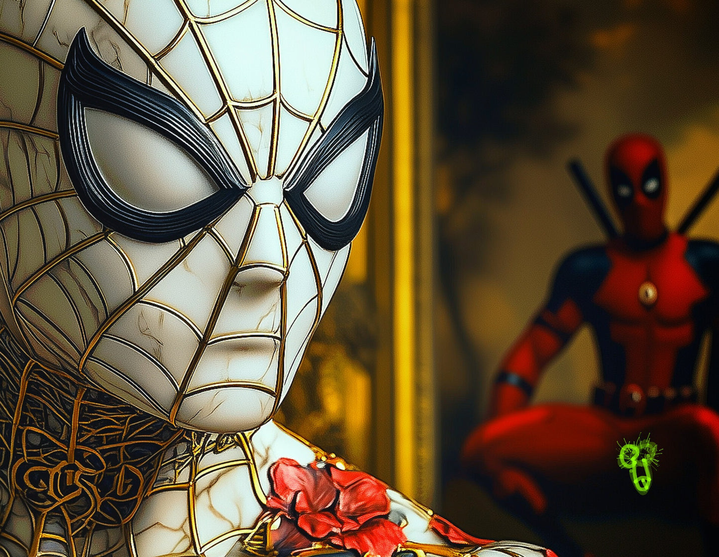 SPIDERMAN X DEADPOOL - Tirage d'art unique encadré