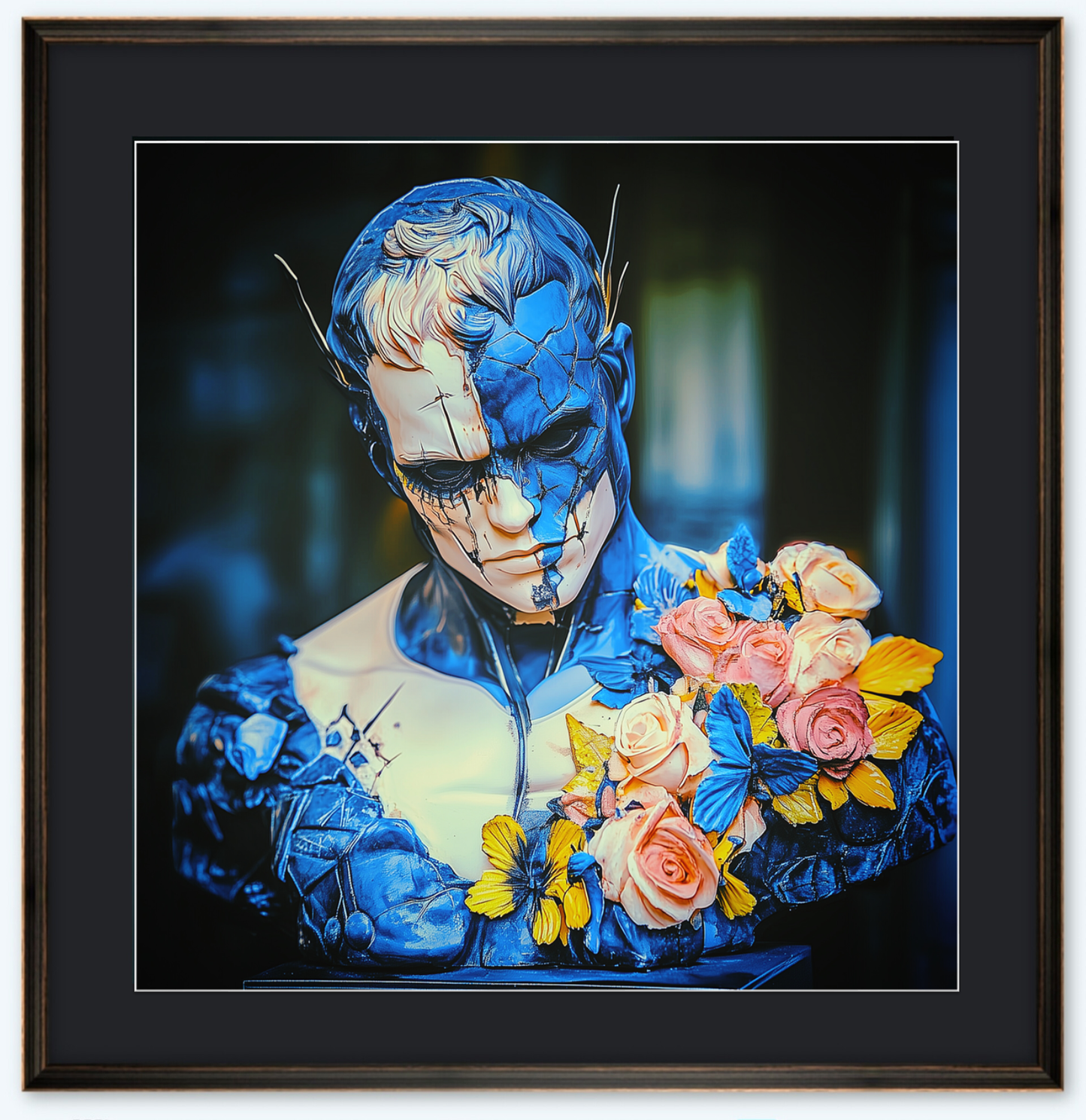 God BLUE J' - Tirage d'art unique encadré