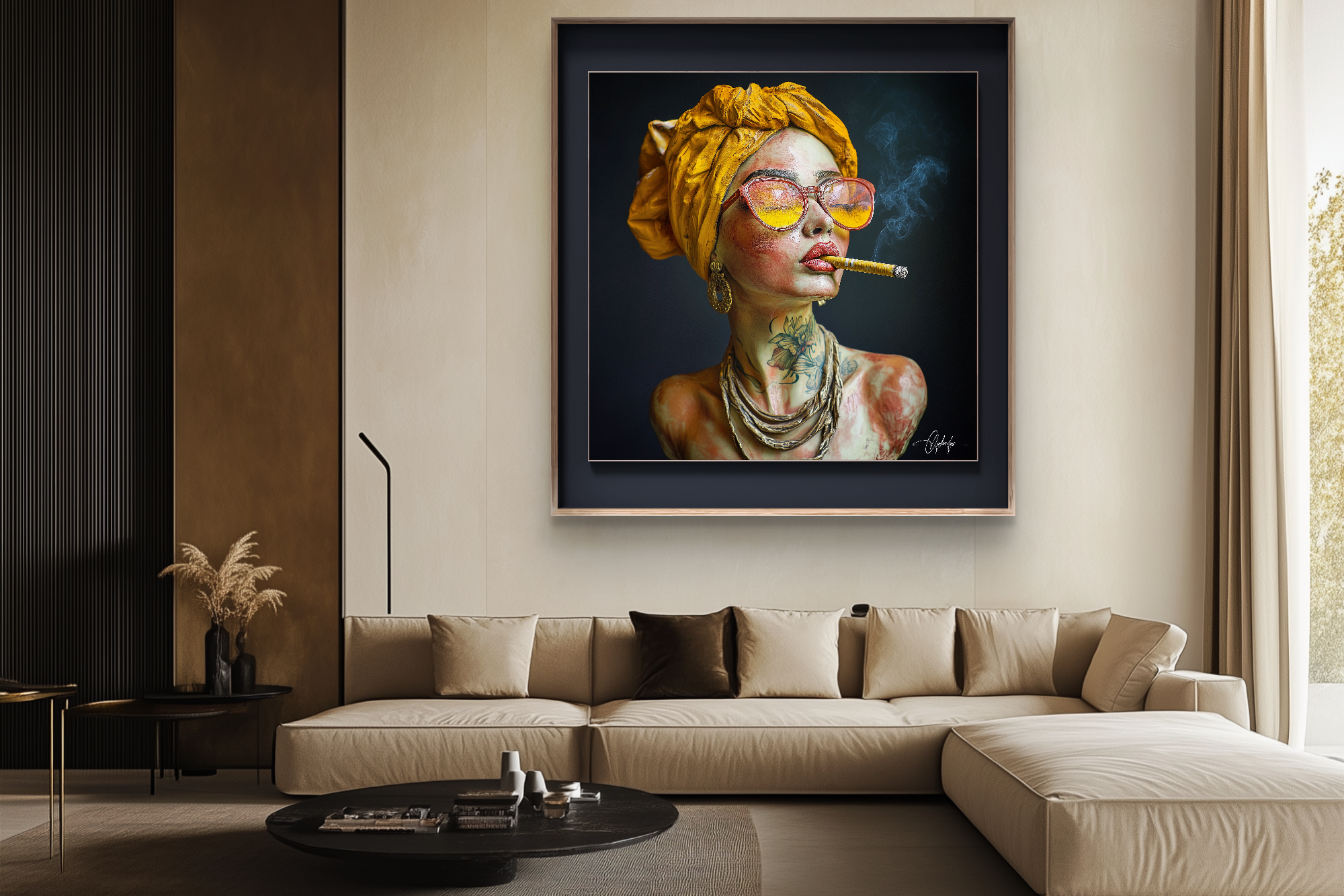 SAMANTHA -  Tirage d'art unique encadré